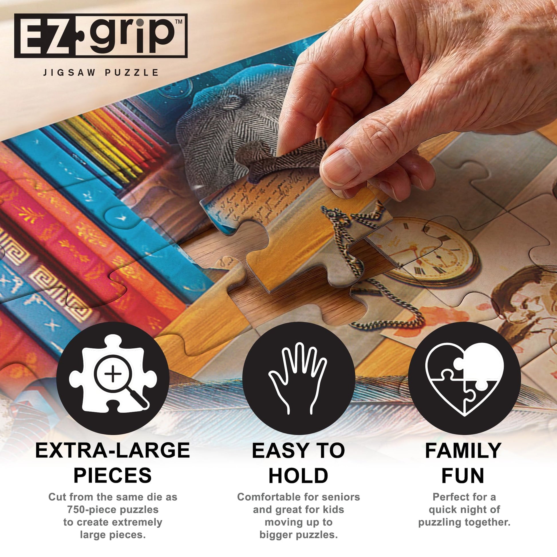 MasterPieces 300 Piece EZ Grip Jigsaw Puzzle - Creative Birding - 18"x24"