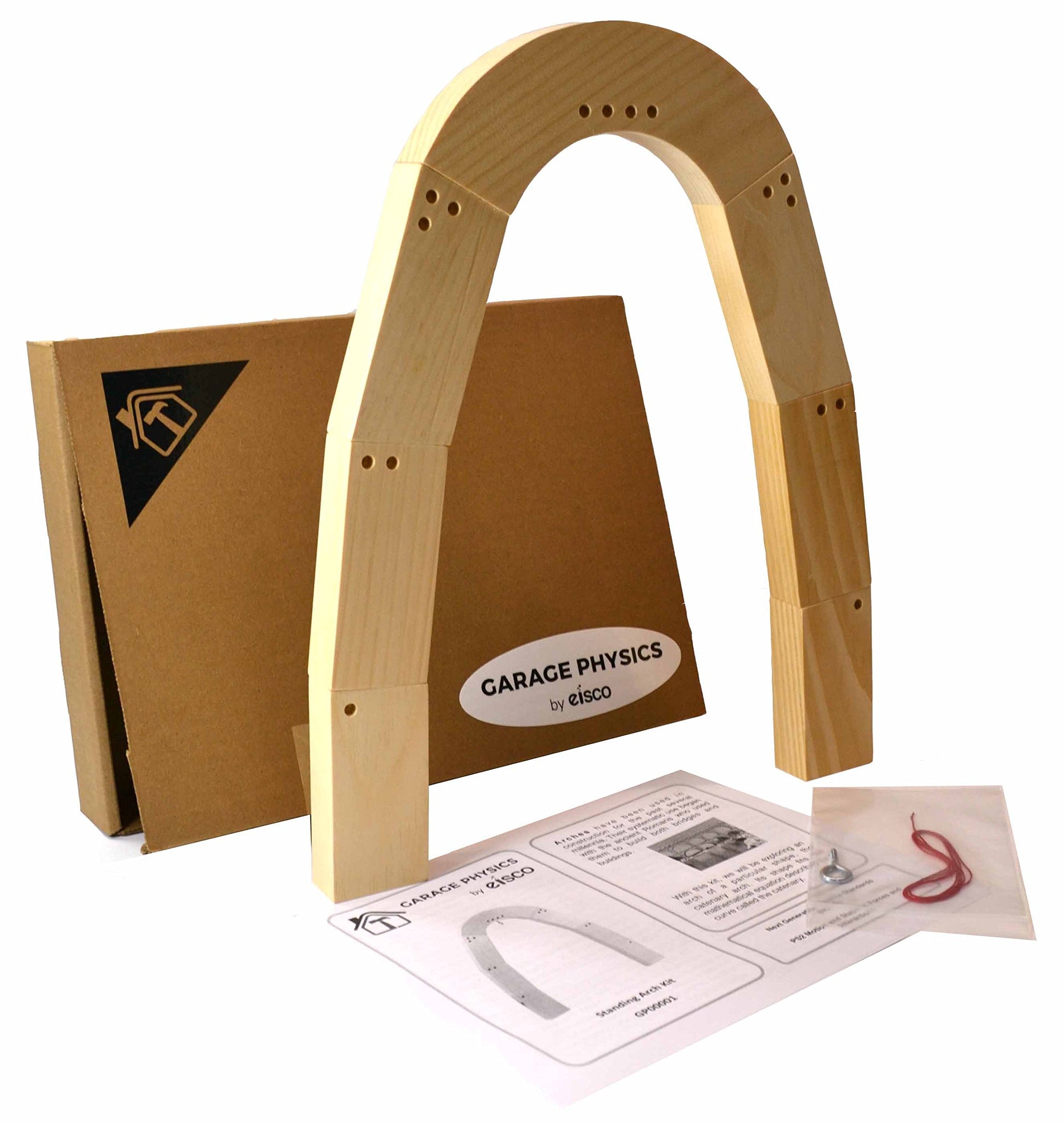 Eisco Labs - Standing Arch Kit - Explore Catenary & Arch Physics, Geometry, Motion, Stability, Basic Architecture & Building Techniques - STEM