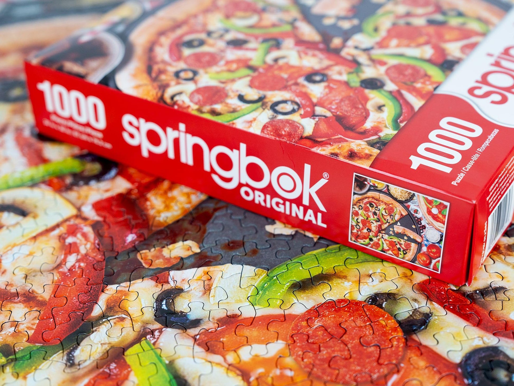 Springbok Pizza Night 1000 Piece Jigsaw Puzzle for Adults - Unique Cut Pieces - Made in USA