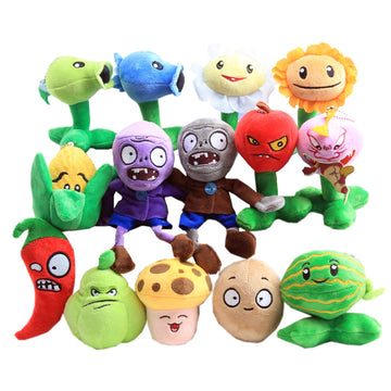 uiuoutoy Plants and Zombies Plush Toy Set of 14 Pieces