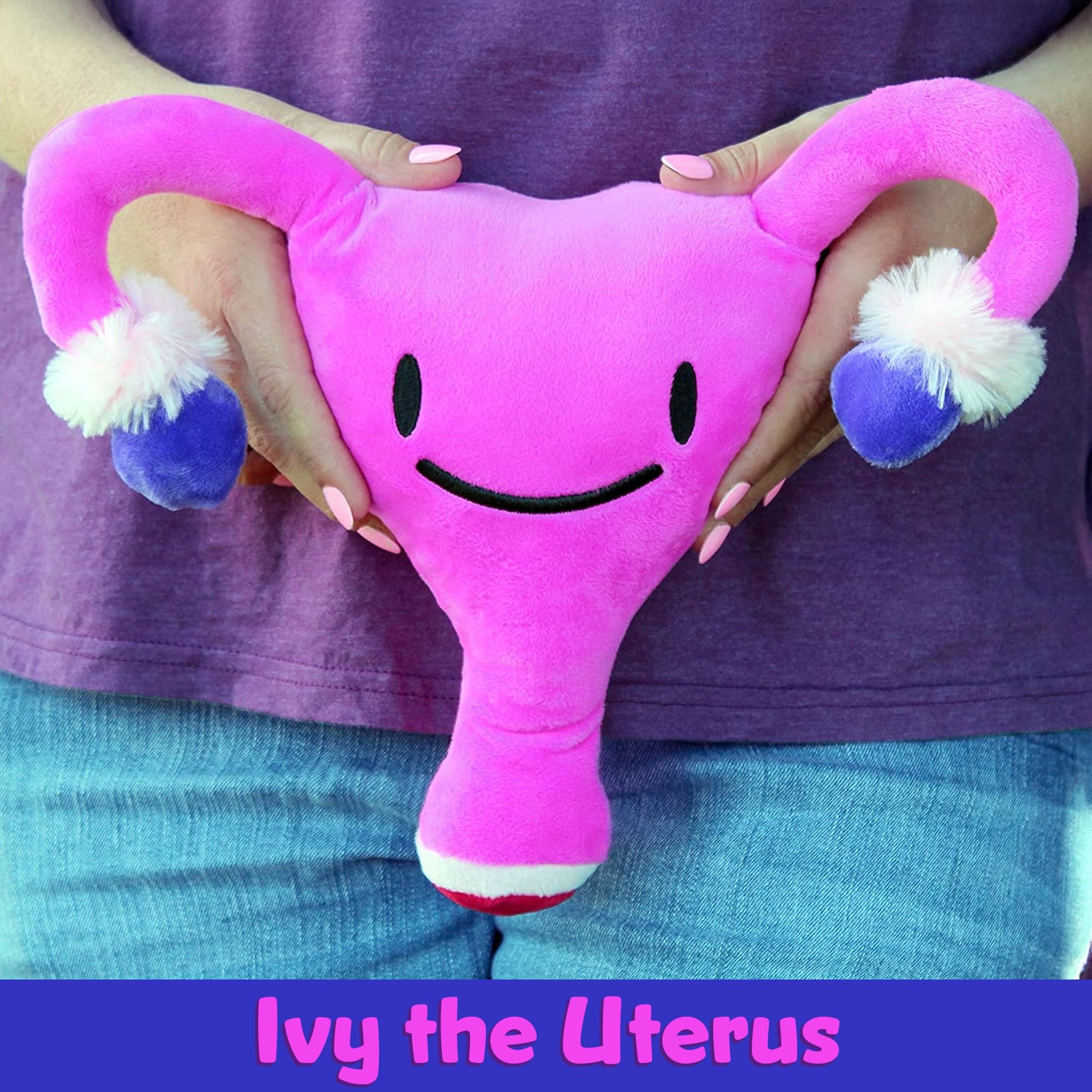 Attatoy Plush Uterus - Ivy The Uterus - Stuffed Toy, 12-Inch After Surgery Pal, Hysterectomy, Endometriosis, Fallopian Tubes, Ovaries