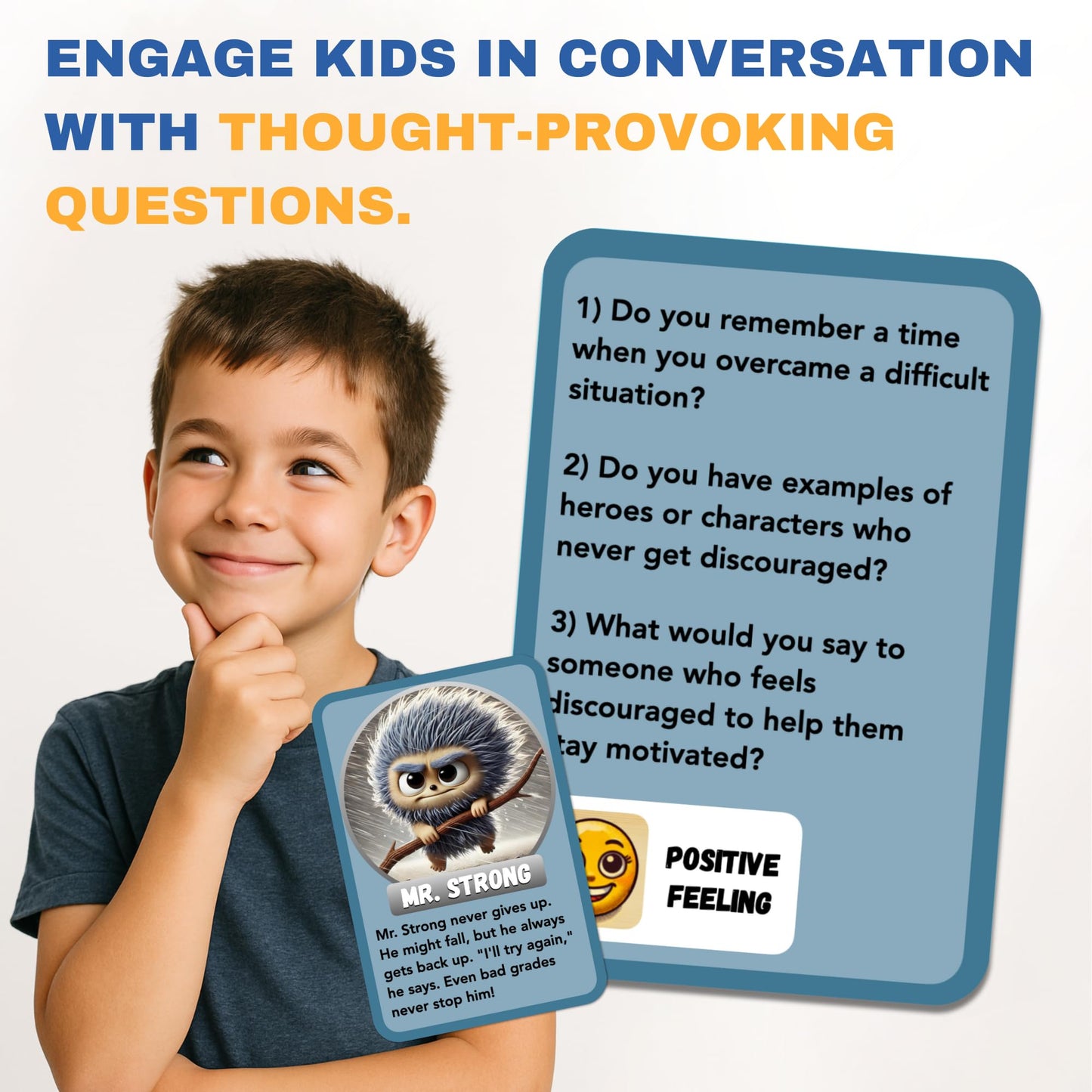 Feelings Explorer - 60 Emotion Cards for Kids Ages 7+ | Social Emotional Learning Game with Questions & Activities | SEL Tool for Parents, Teachers