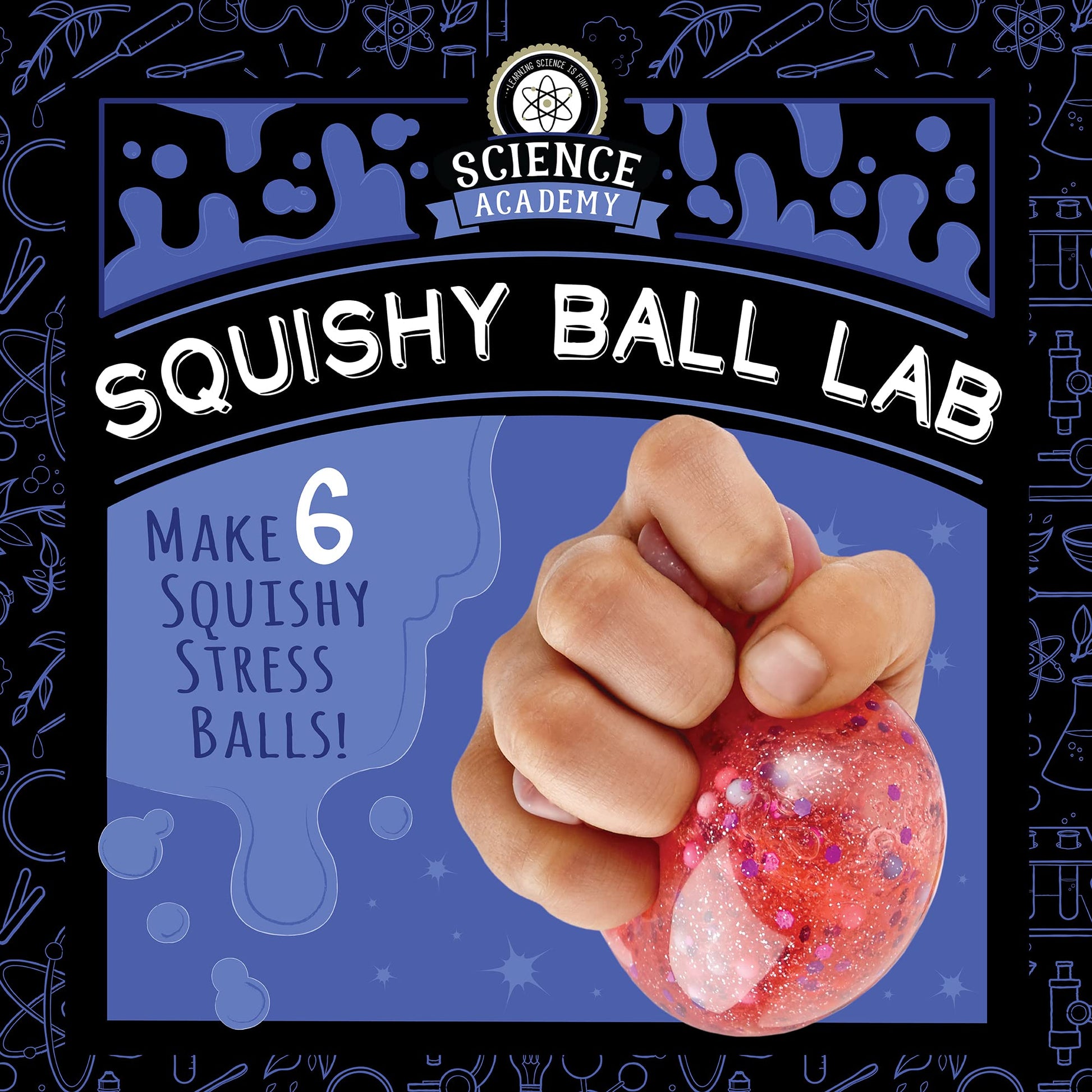 MindWare Science Academy Squishy Ball lab - Kids & Teens Make 3 Squishy Ball Stress Toys with Our 35pc Set - Wild & Weird Experiments for Boys & Girls