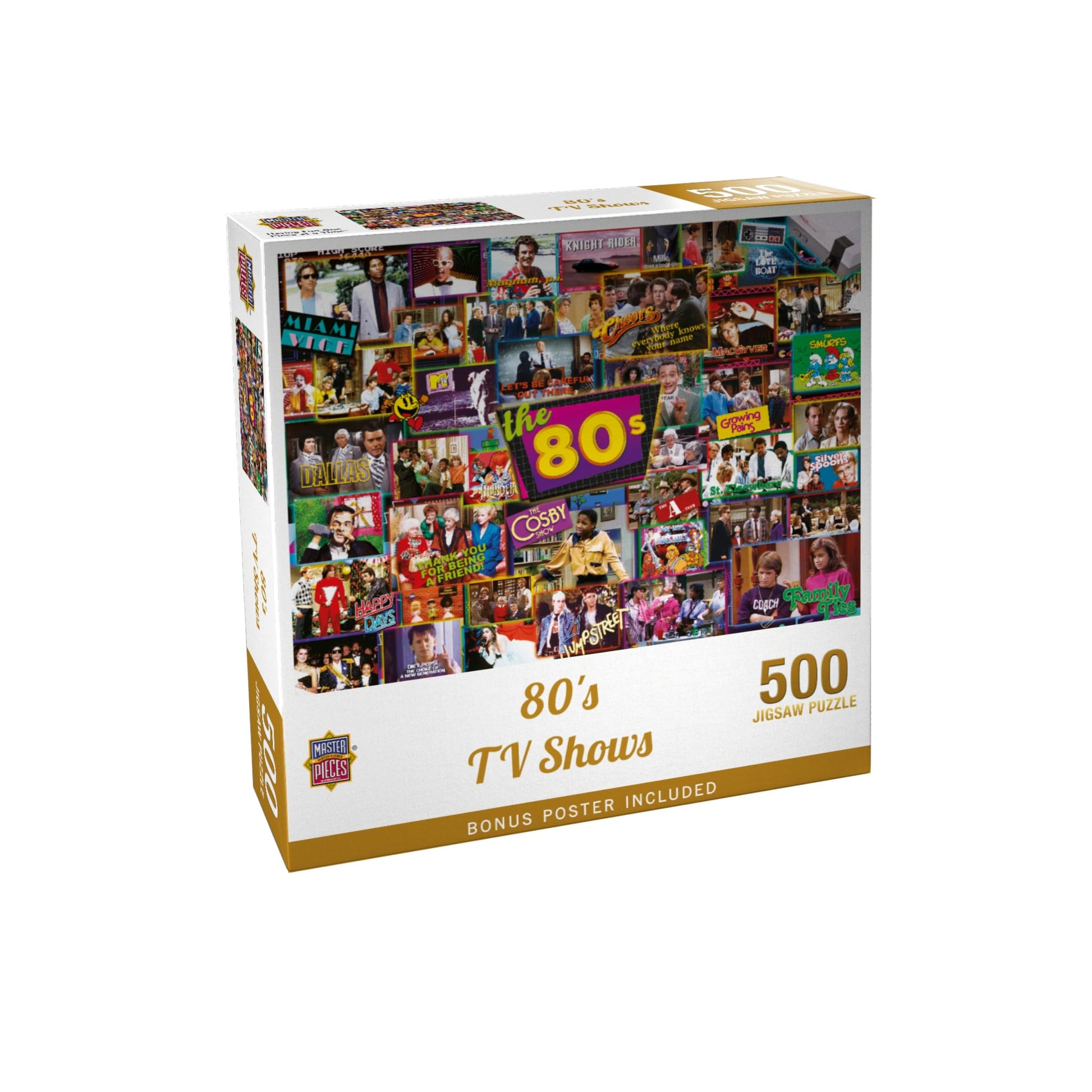 Masterpieces 500 Piece Jigsaw Puzzle for Adults and Families - 80's Television Shows - 19.25"x26.63"