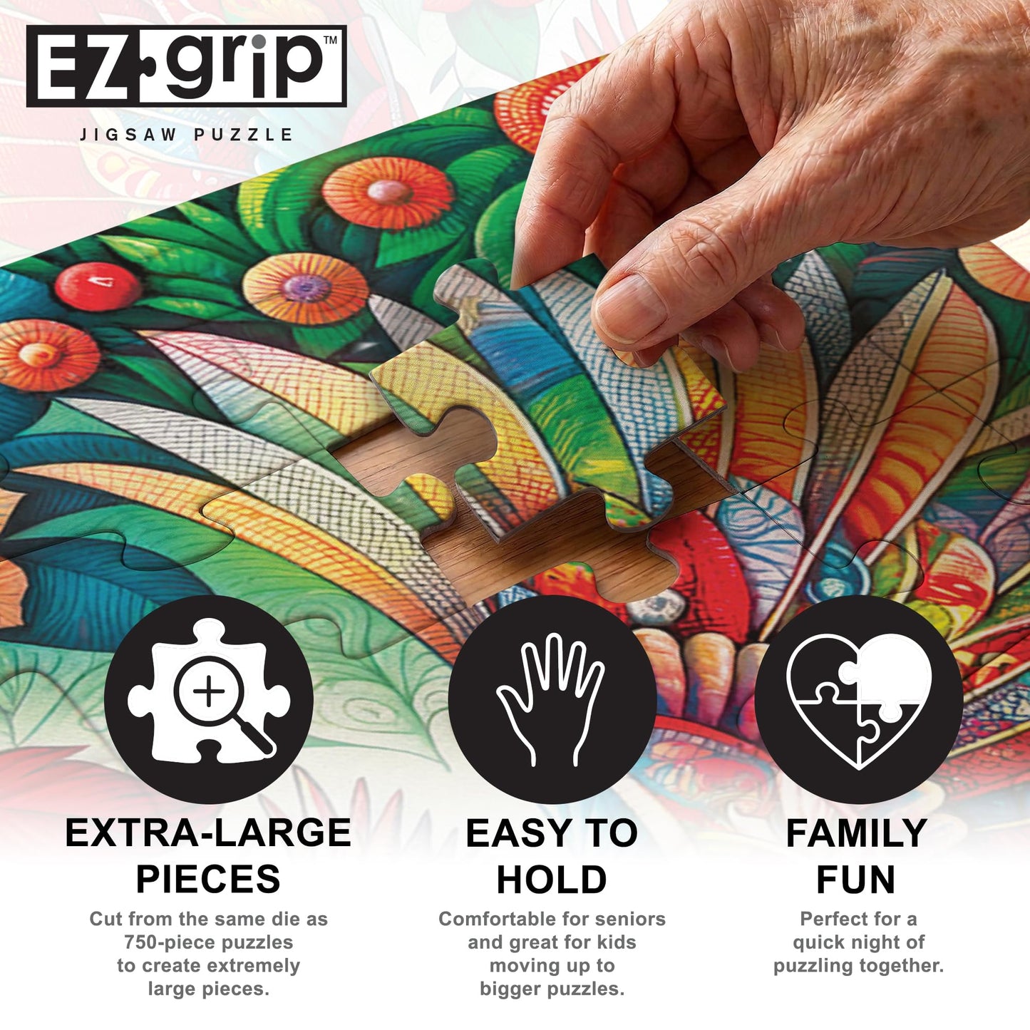 MasterPieces 300 Piece EZ Grip Jigsaw Puzzle for Adults, Family, Or Youth - Springtime Dance - 18" x 24"