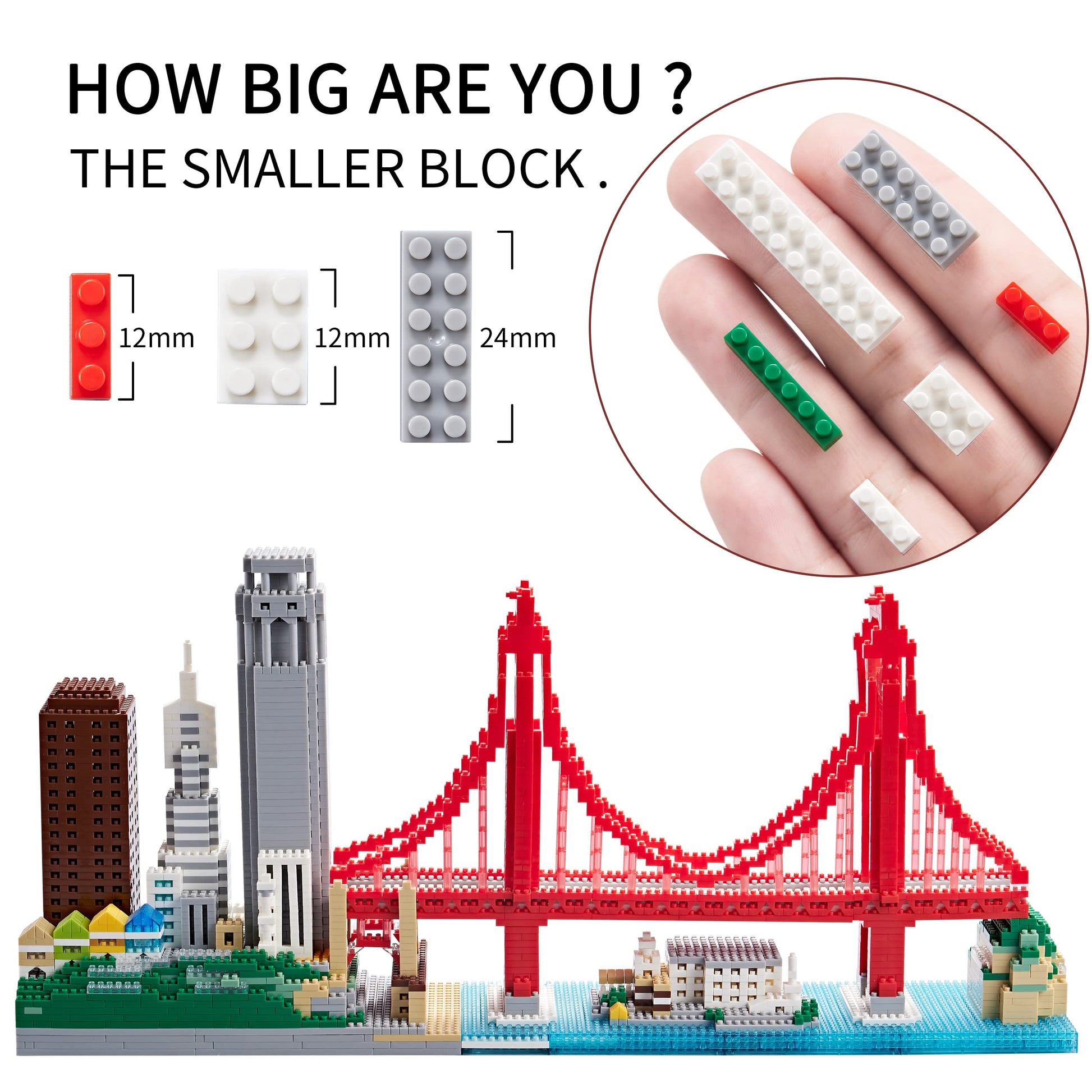JXRLMB Micro Building Blocks Set for Adults Architecture Skyline Collection San Francisco 3574PCS