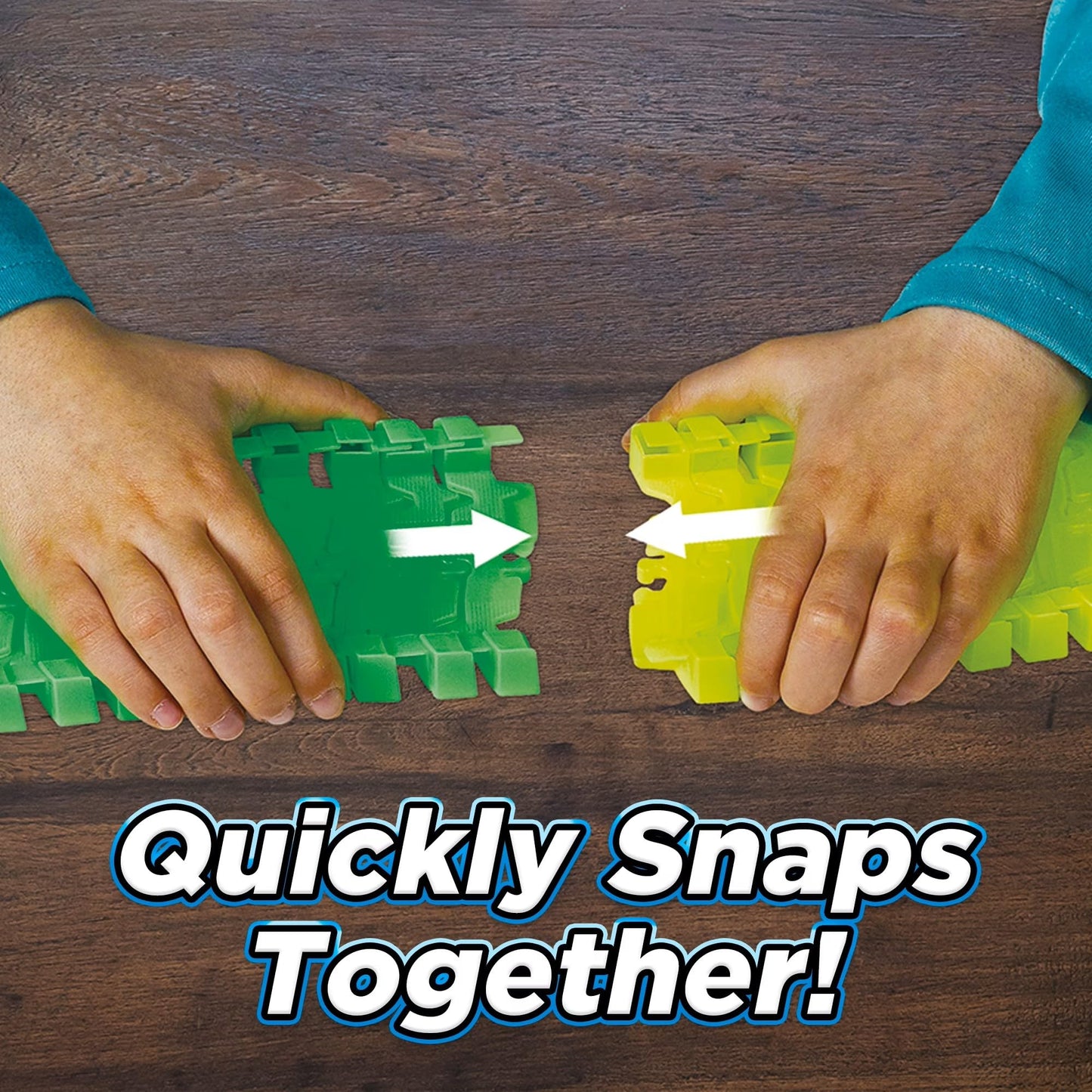 Ontel Magic Tracks Crash Set - 10ft Speedway, 200 Glow-in-The-Dark Pieces & LED Cars for Ultimate Racing Fun!