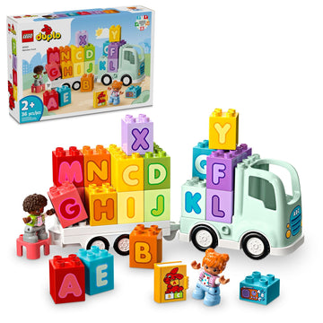 LEGO DUPLO Town Alphabet Truck Toy - Toddler Learning & Educational Toys for Preschool, Ages 2+ - Alphabet Blocks for Boys & Girls - Baby Gift Ideas