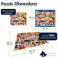 White Mountain 500 Piece Jigsaw Puzzle Funny Retro Collage, Vintage Ads