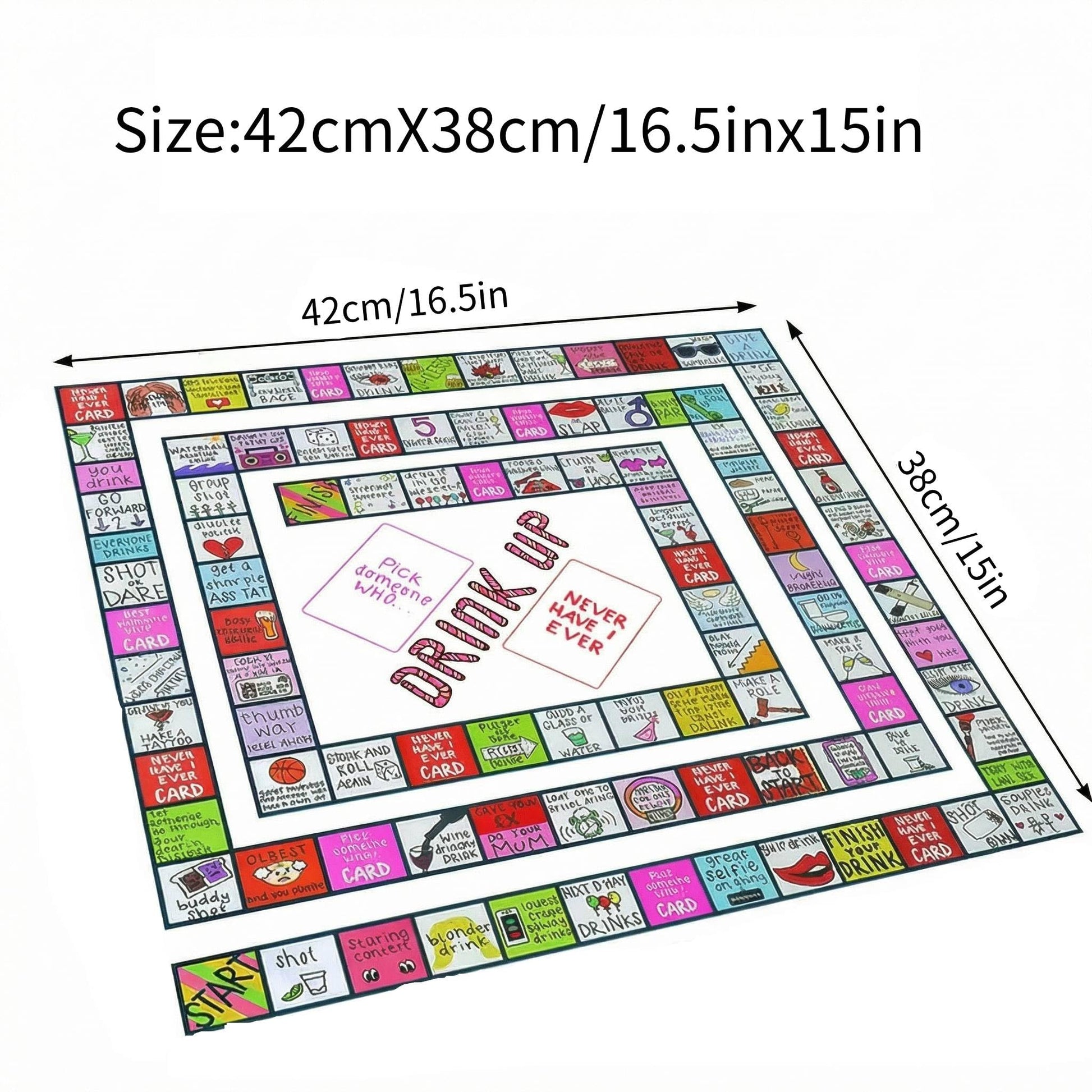 otkllbb Second Edition Interactive Party Board Game Mat, Official Funny Group Game with Fun Challenges for Adults, Families & Friends’ Gatherings (2-8