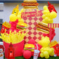 10Pcs BBQ Party Balloons,Food Themed Foil Balloons Hot Dog Hamburger Ketchup French fries Mustard Bottle for Picnic Snacks Baby Shower Birthday Party