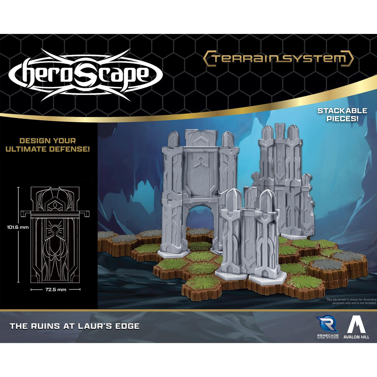 Renegade Game Studios Heroscape The Ruins at Laur's Edge Terrain Expansion