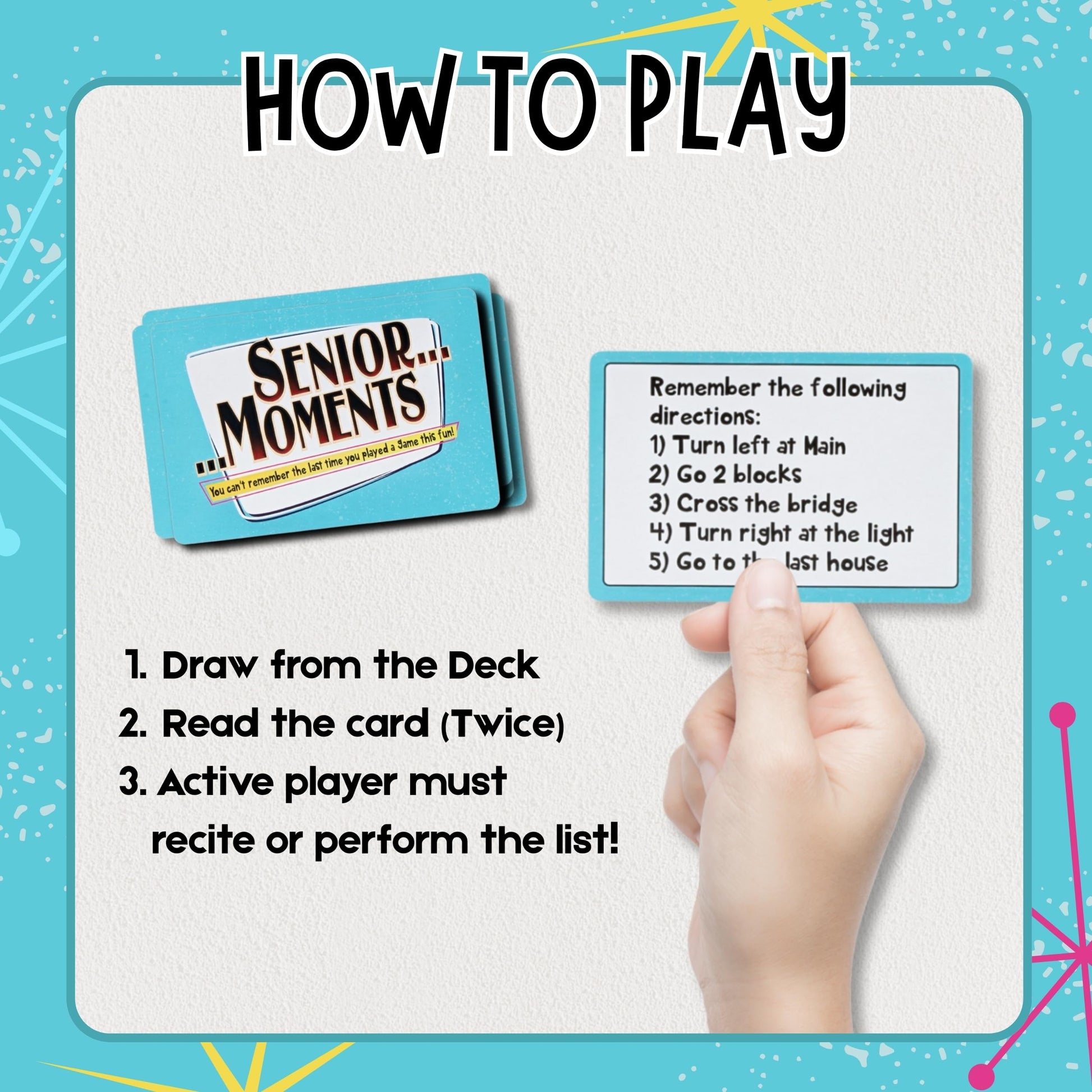 TDC Games Senior Moments Travel Edition - Memory Card Game for Adults, Pocket-Size Travel Card Game with 46 Memory Cards and Instructions, Quick Play