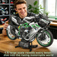 Flubecrux Technical Motorcycle Building Block Sets, 1:5 Motorbike Building Toys Collectible Display Model Kits with Display Stand Fathers Day Birthday