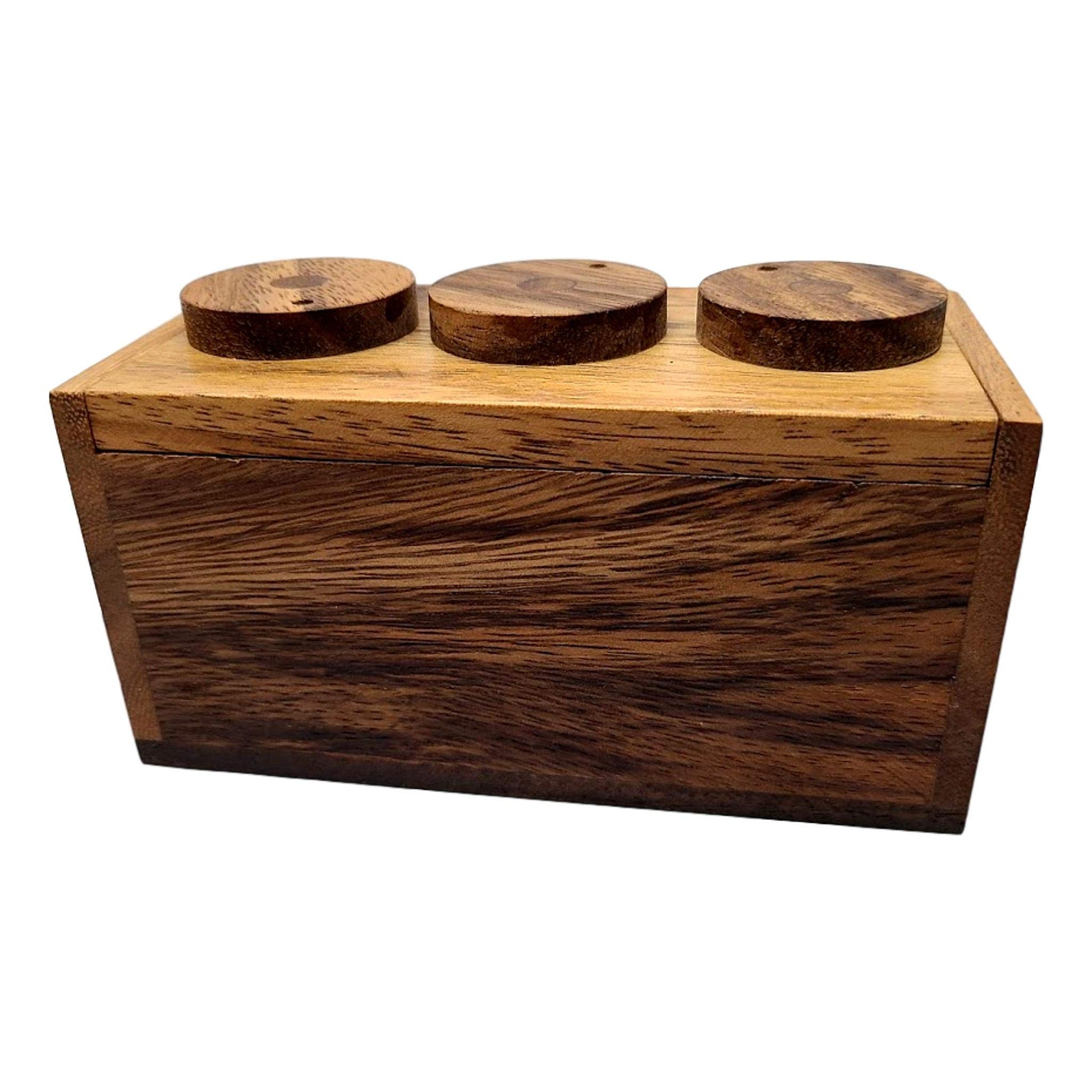 3 Wheel Combination Secret Lock Puzzle Box