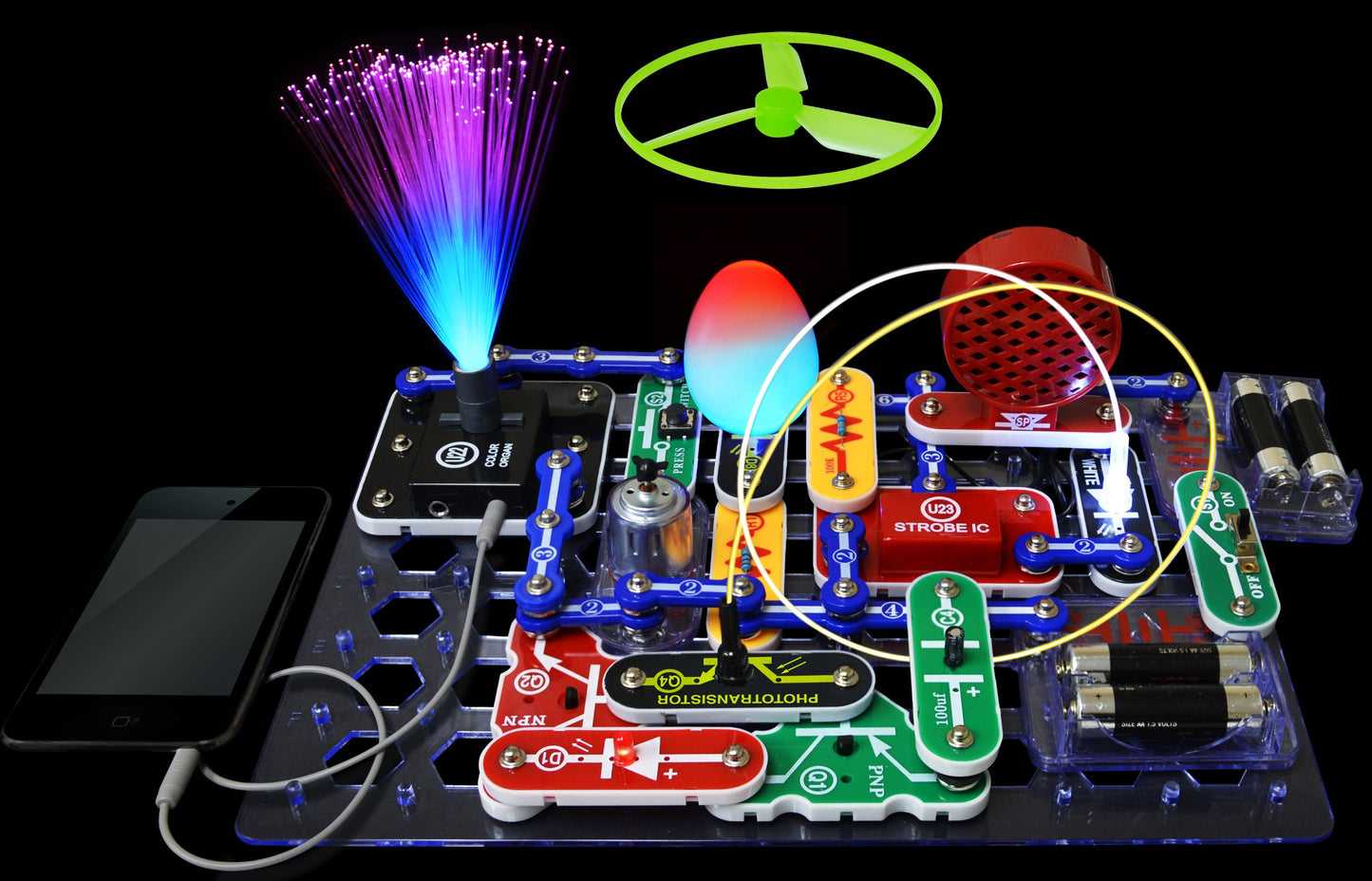 Snap Circuits SCL-175 Lights Electronics Exploration Kit | Over 175 Exciting STEM Projects | 4-Color Project Manual | 55 Snap Modules | Unlimited Fun
