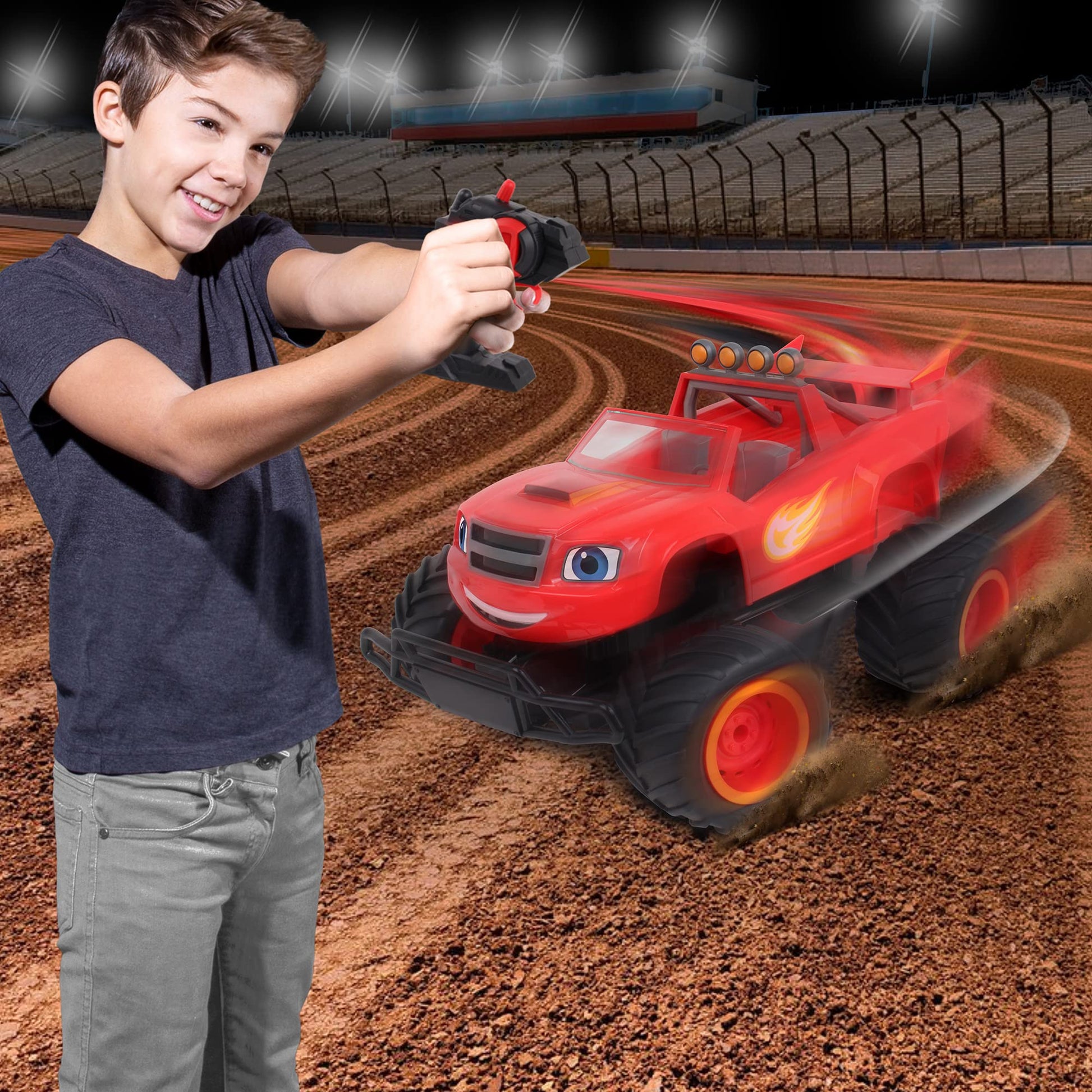 NKOK Blaze and the Monster Machines RC Monster Truck Toy, High-Performance Ready-to-Run Remote Control Truck for Kids, Off-Road Racing Vehicle
