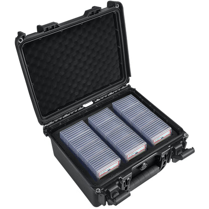 Migitec Waterproof Graded Card Storage Box Compatible with 102 Slabs, Sports Trading Card Case Fits PSA, CSG, BGS, CGC, SGC, Magnetic Cards Holder and