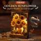 ROBOTIME Wooden Flower Golden Sunflower Building Sets for Adult with Lights TH002, Van Gogh Wall Art Crafts, Painting Frame Room Decor, Valentine's