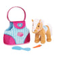 Pucci Pups Pucci Pals Plush Horse Carrier Set, Beige Horse Purse, Pet
