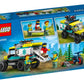 LEGO 40582 City 4x4 Off-Road Ambulance Rescue Limited Edition 2023 Set 6+ 162 Pieces with Cool Off-Road Vehicle and 3 Minfigures, Yellow Green and Red