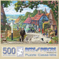 Bits and Pieces - 500 Piece Jigsaw Puzzle for Adults - The Country Bus - Small Town in The English Countryside Jigsaw Puzzle by Artist Steve Crisp