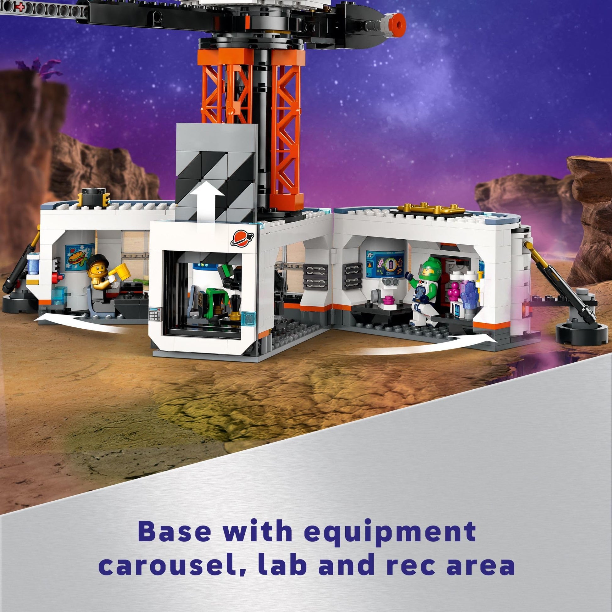 LEGO City Space Base and Rocket Launchpad, Planet Exploration Toy, Building Kit for Creative Role Play, Rocket Ship Toy for Kids Ages 8 Plus, 6