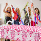 Let's Go Girls Tablecloths, 3 Pcs Cowgirl Birthday Supplies Rectangle Table Covers, Disposable Disco Cowgirl Tablecloth for Bachelorette Party