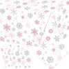 YTGUVBK Winter Snowflake Tablecloth 3pcs Pink Christmas Decorations Snowflake Plastic Table Cloth Winter Wonderland Disposable Table Cover
