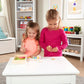 Melissa & Doug Created by Me! Flower Wooden Magnets Craft Kit (4 Designs, 4 Paints, Stickers, Glitter Glue)