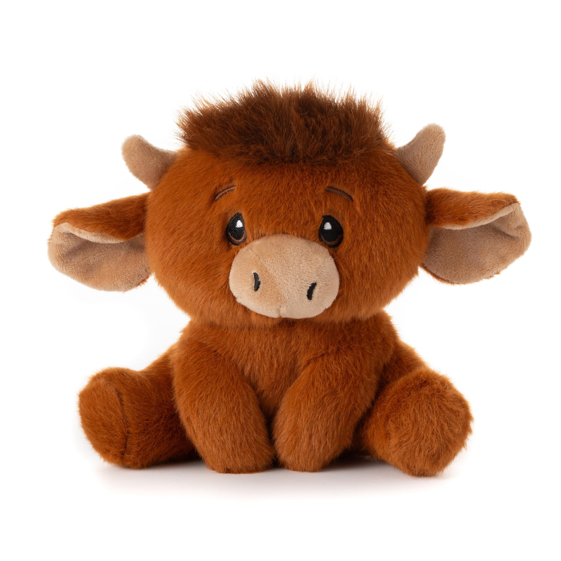 The Petting Zoo Highland Cow Stuffed Animal Plushie, Gifts for Kids, Snugletz Zoologee Plush Toy, 7 in