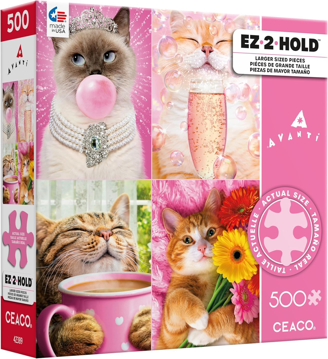 Ceaco - Avanti Cat Fancies - 500 Larger Piece Jigsaw Puzzle