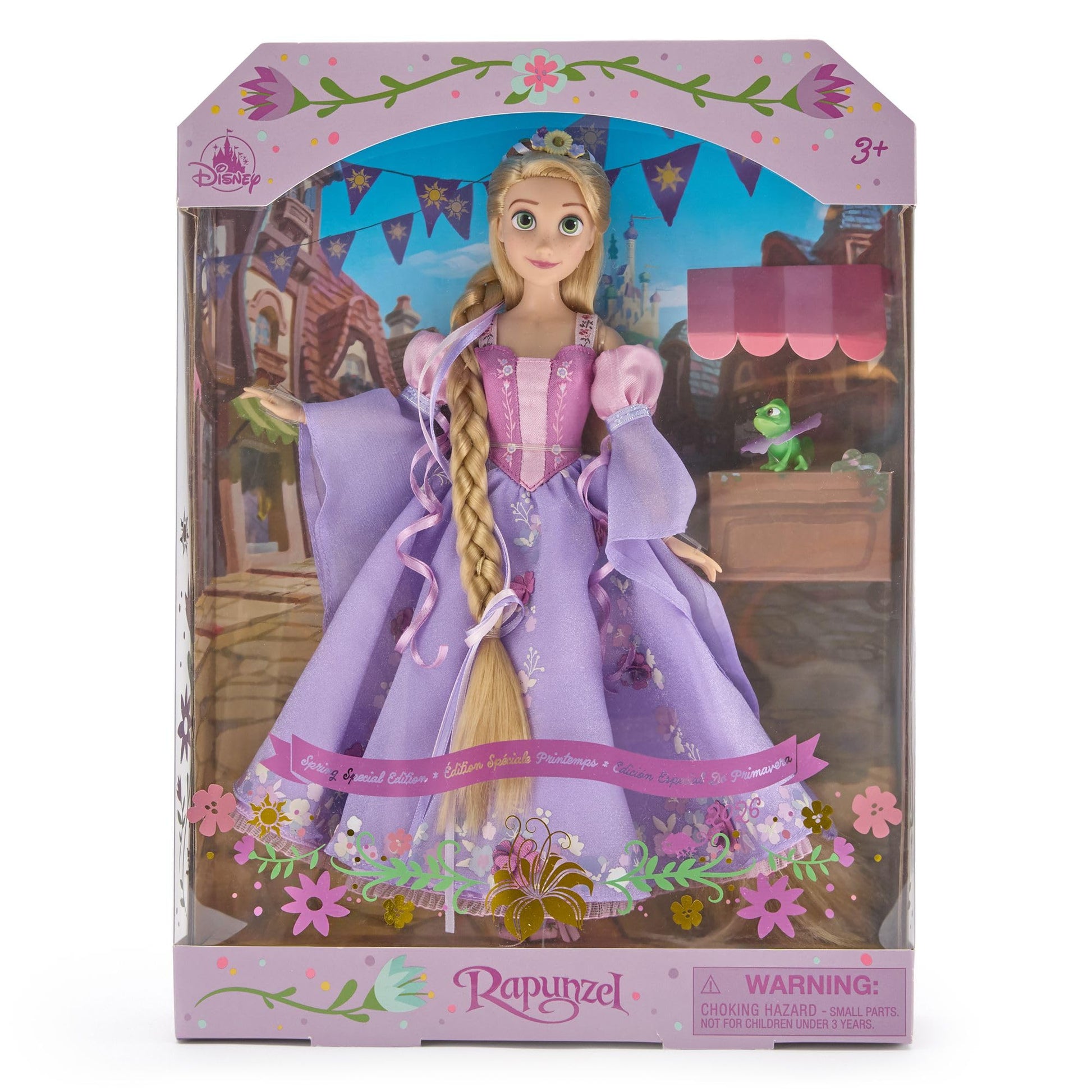 Disney Store Official Special Edition Rapunzel Doll Spring 2026 - Includes 11" Doll in a Floral Detailed Dress & Pascal Figurine- Comes in a