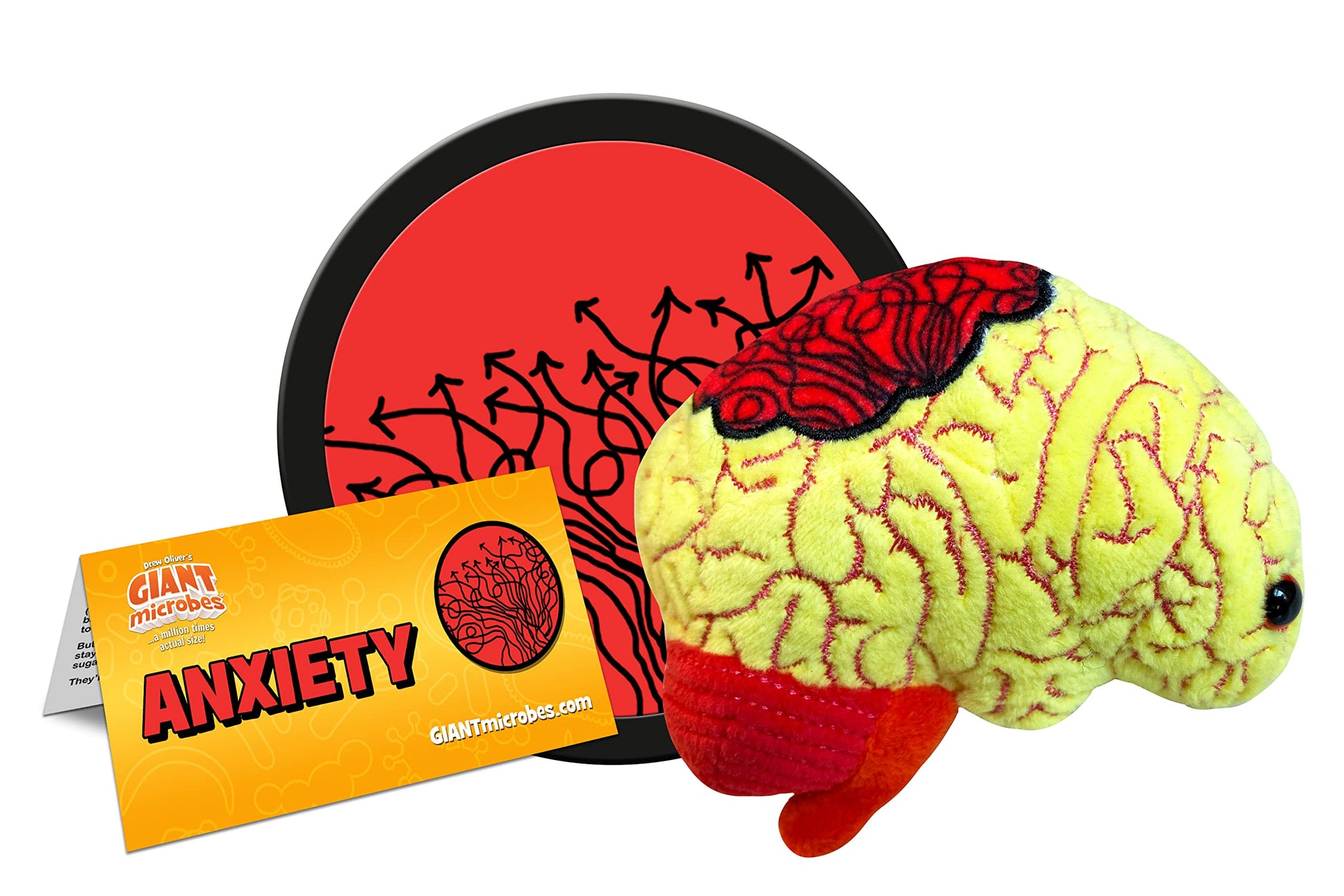 GIANT MICROBES Anxiety Plush Toy, Emotional Support Plush, Mental Health Therapist Gift and Mental Health Counselor Gifts, Therapist Gifts, Psychology