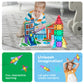 PicassoTiles Magnetic Building Block Rocket Booster Theme Set Magnet Construction Toy Educational Kit Engineering STEM Learning Playset Child Brain