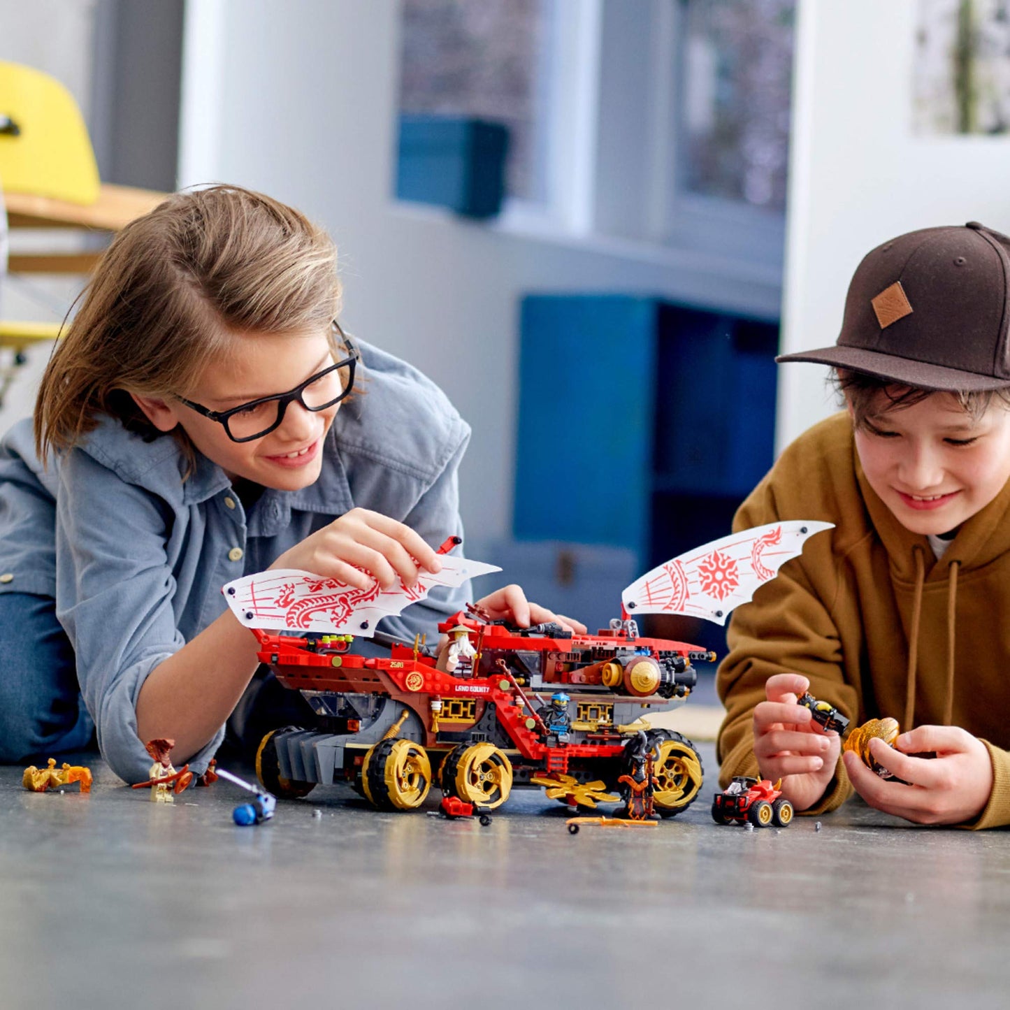 LEGO NINJAGO Land Bounty 70677 Toy Truck Building Set with Ninja Minifigures, Popular Action Toy with Two Toy Vehicles and Toy Ninja Weapons for