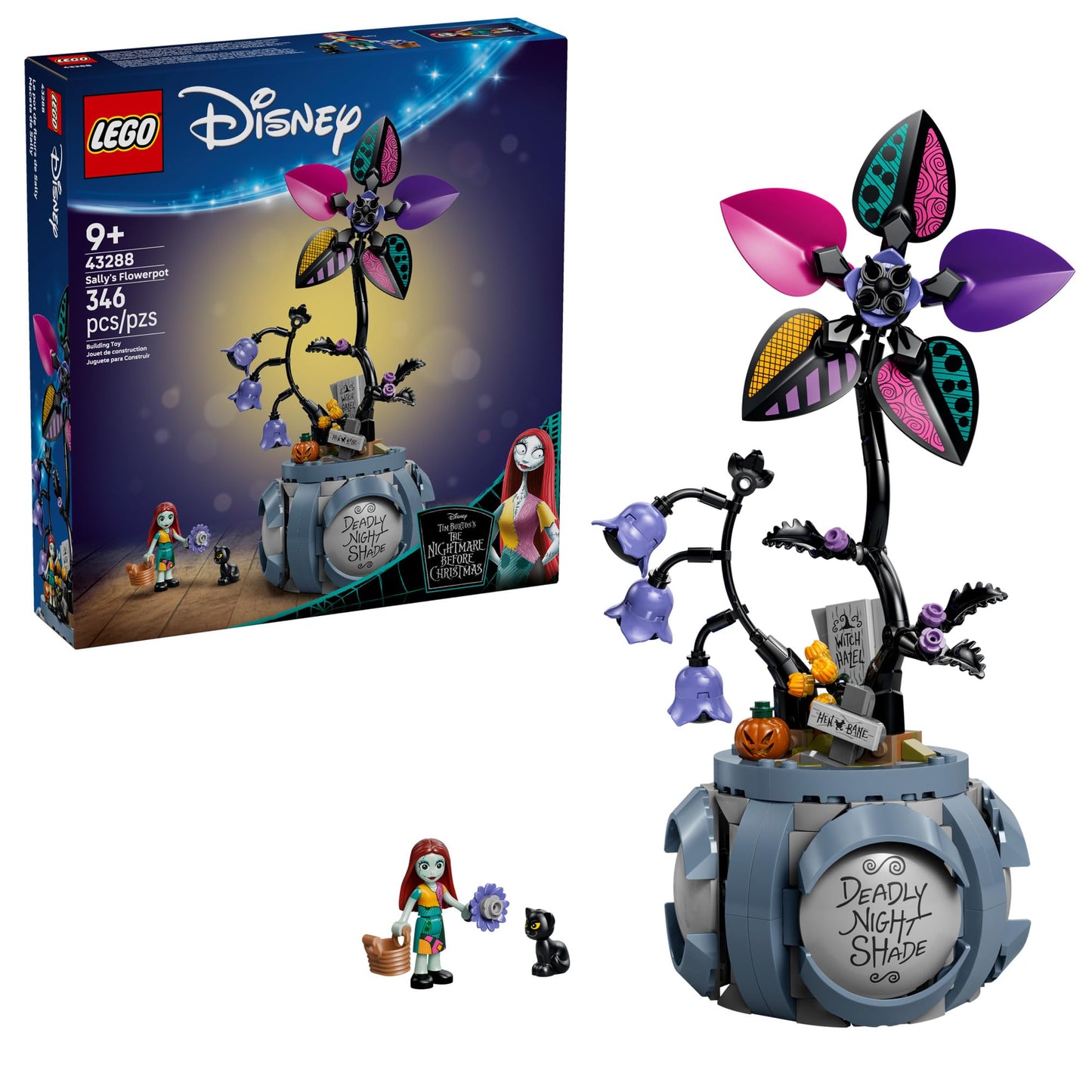LEGO Disney Sally's Flowerpot Building Toy - The Nightmare Before Christmas Set for Girls & Boys, Ages 9+ - Kids Room and Desk Decor - Gift