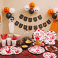 100 Pieces Halloween Bloody Handprint Tableware Set, Blood Splatter Plates, Napkins, and Red Plastic Forks for Halloween, Horror Birthday, Zombie