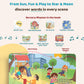HEIMUR KIDS Little Explorer's Big Journey Sound Book | 28 Button Interactive Toddler Learning Toy | USB-C Rechargeable Nursery Rhymes & First Words
