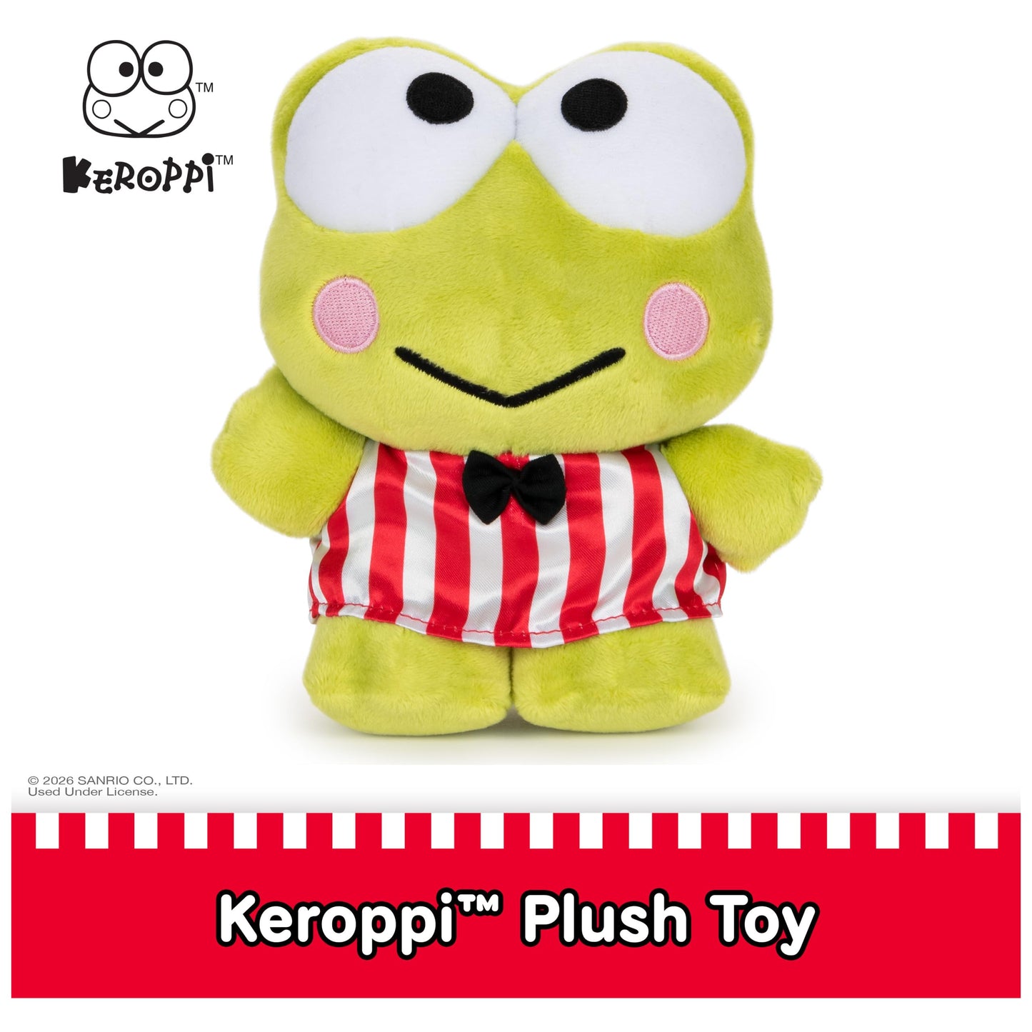 GUND Sanrio Keroppi Plush, Premium Stuffed Animal for Ages 1 and Up, Green, 6”