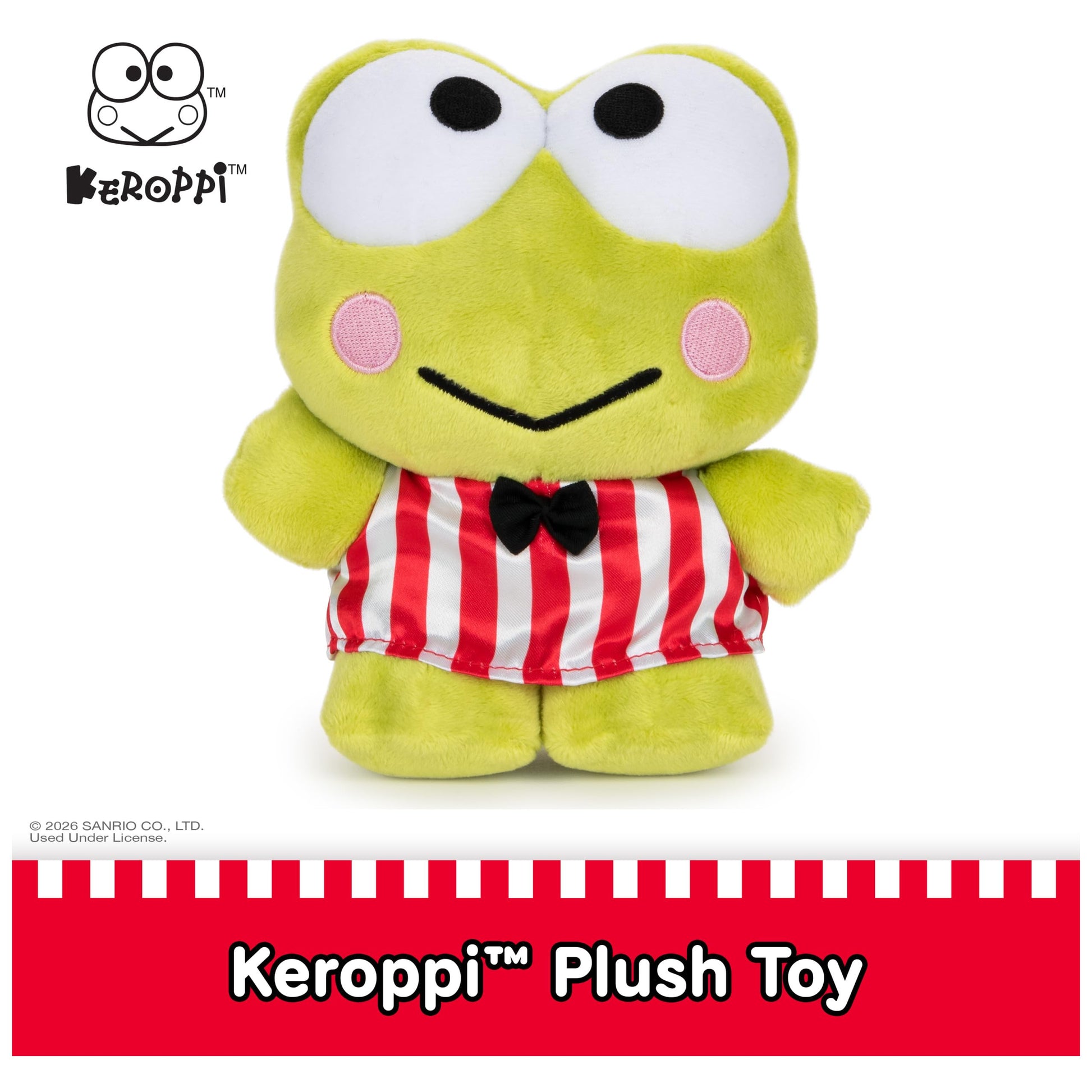 GUND Sanrio Keroppi Plush, Premium Stuffed Animal for Ages 1 and Up, Green, 6”