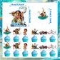 Cartoon Birthday Party Cake Topper Set, 25 Piece Non-Edible Cupcake Toppers for Kids, Boys and Girls Baby Shower Party Supplies