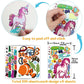 100 Pack DIY Make Your Own Animal Face Stickers - 25 Designs, Funny Mermaid Princess Prince Face Stickers for Kids, Party & Festival Favor, School
