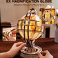 ROBOTIME 3D Wooden Puzzle for Adults - Luminous Globe with Automatic Rotation, ST003 - Wooden 3D Puzzles Building Kit with LED Light - Globe Model