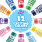 Tub Works® Bath Paint Soap, 12 Pack | Non-Toxic, Washable Bathtub Paint for Toddlers & Kids | Finger Paint in the Tub | Ideal Toddler Bath Toys