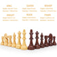 Vamslove Wooden Chess Pieces Large 4.5'' King Set of 32 Luxury Staunton Wood Chessmen for Chess Game Board (Chess Pieces Only), Velvet Storage Bags