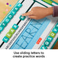 Fisher-Price Preschool Learning Toy Alpha Slide Writer Magnetic Drawing & Writing Tablet with Letter Tracing Tiles for Kids Ages 3+ Years
