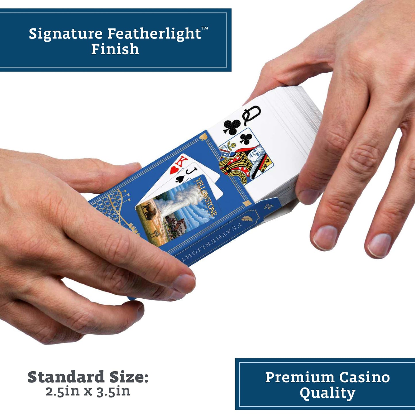 Boardwalk Puzzles Premium Featherlight Unique Playing Cards, Fun Themed Deck for Home and Travel | Yellowstone National Park