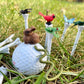 Safari Ltd. Good Luck Minis Backyard Fun Pack - Mini Figurines Including Rabbit, Frog, Butterfly, Snake, Doe, Cardinal, Honey Bee, Hummingbird