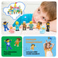 PicassoTiles 8 Piece Magnetic Action Figures Family Character Set Compatible with Magnet Tile Building Blocks STEM Educational Toy for Kids Pretend